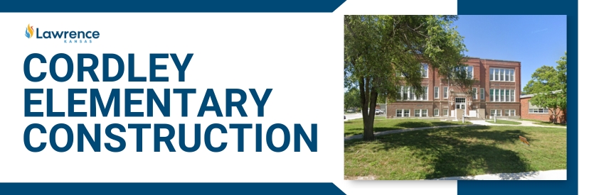 A header image with the text "Cordley Elementary Construction"