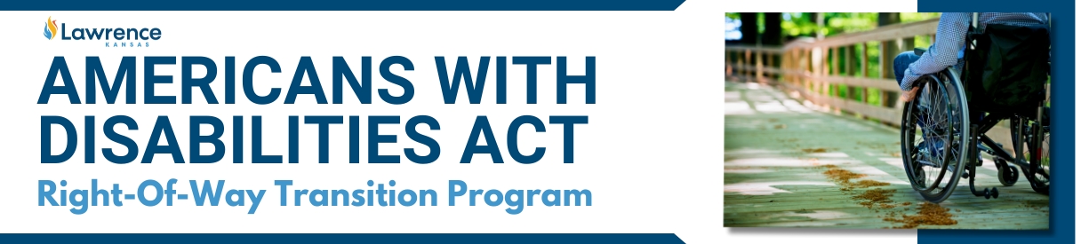 A header image for the webpage with text reading "AMERICANS WITH DISABILITIES ACT RIGHT-OF-WAY TRANSITION PROGRAM"