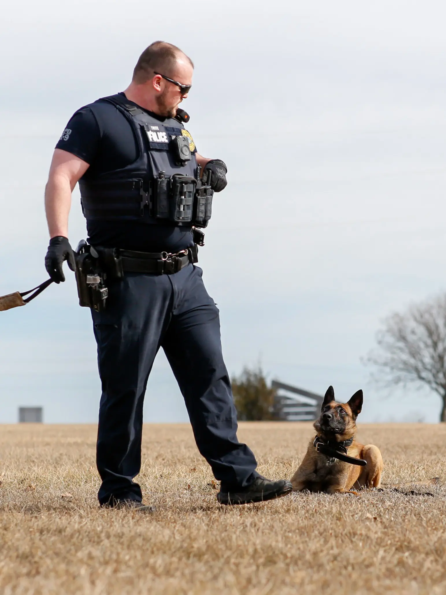 Officer Austin Twite training with K9 Taz
