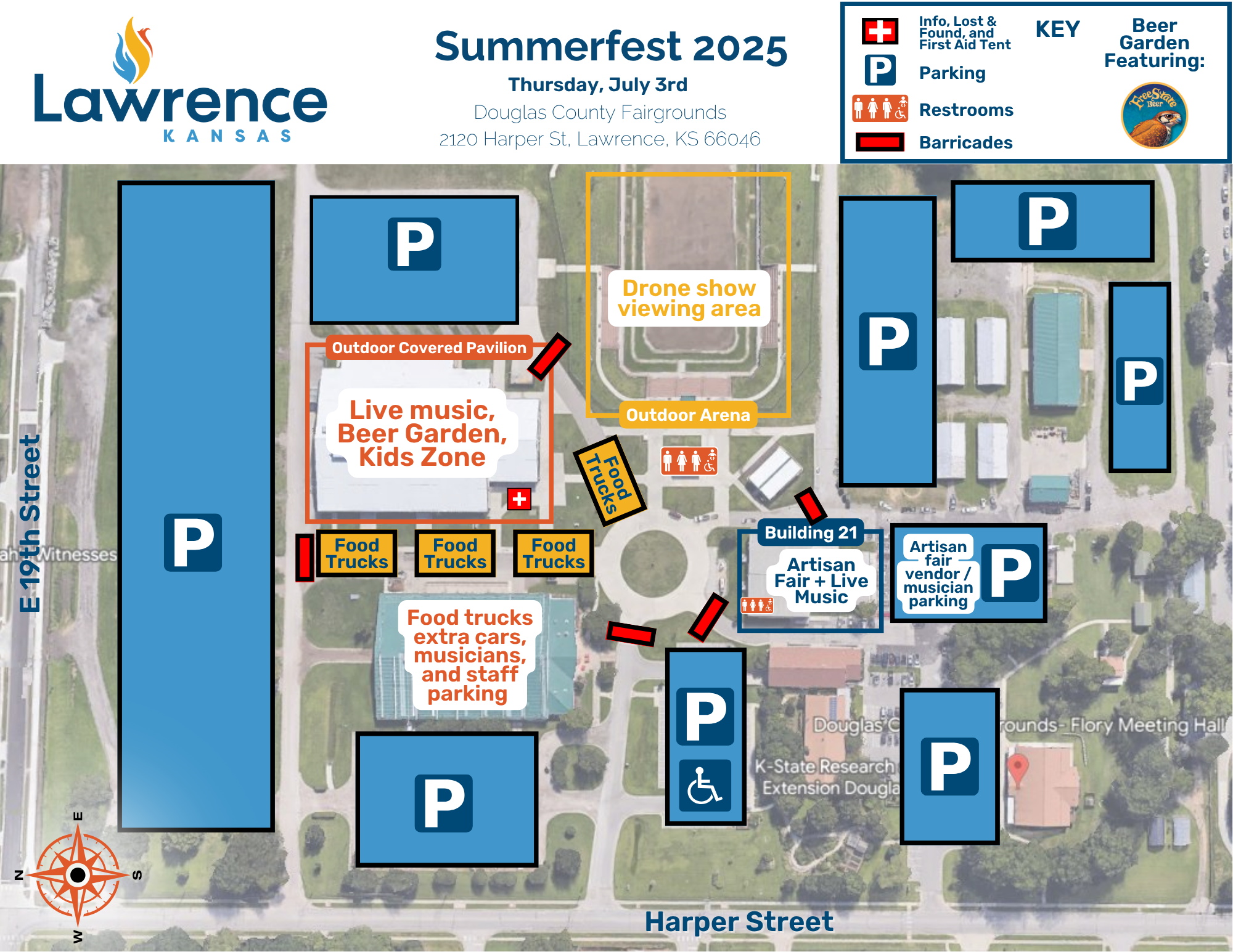 Event map for Summerfest 2025
